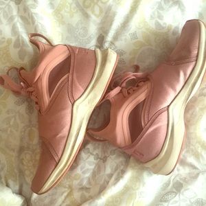 Pink high top Puma shoes